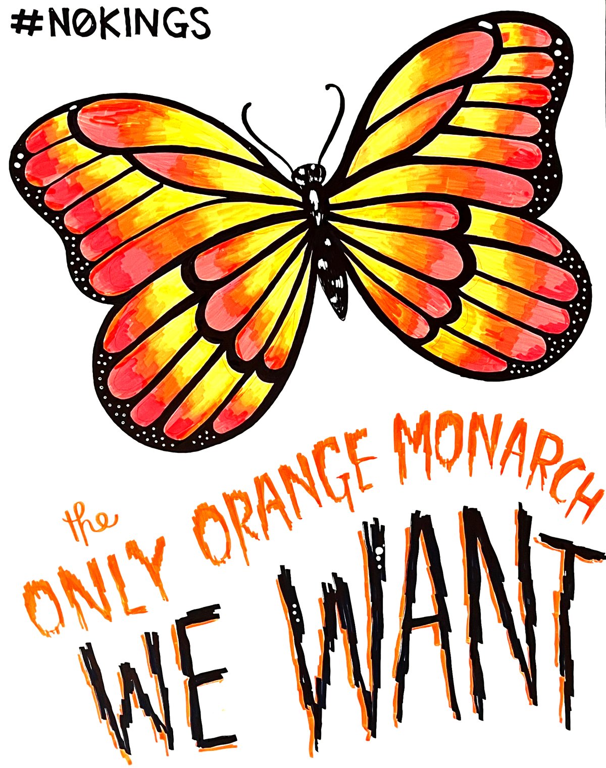 The Only Orange Monarch