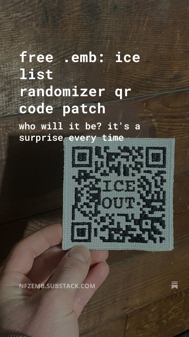 ICE List QR Code Patch